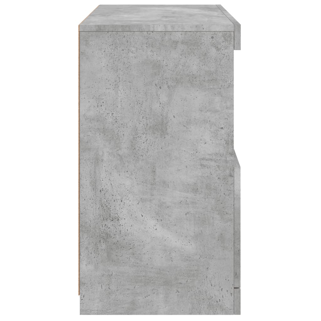 vidaXL Sideboard with LED Lights Concrete Grey 60x37x67 cm