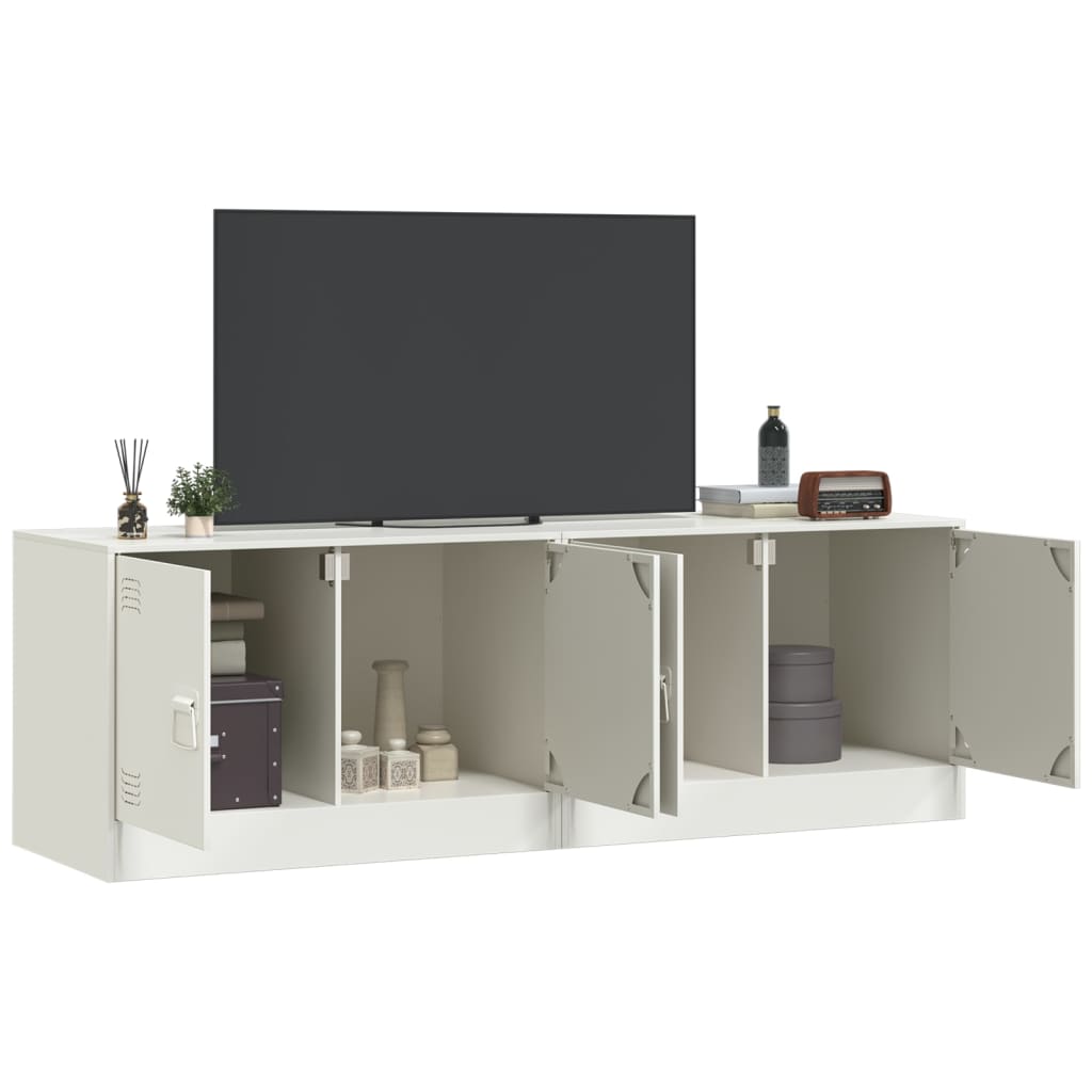 vidaXL TV Cabinets 2 pcs White 67x39x44 cm Steel