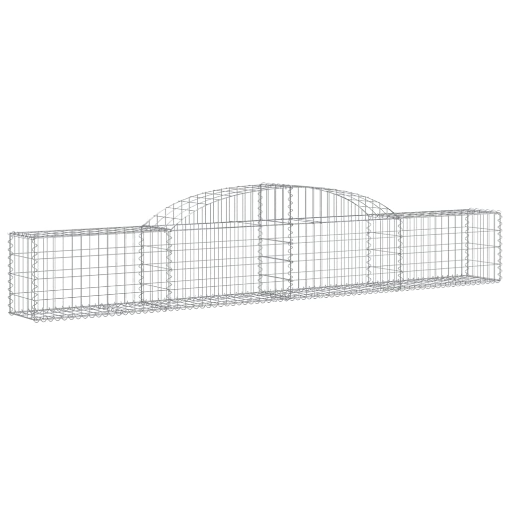 vidaXL Arched Gabion Baskets 12 pcs 300x30x40/60 cm Galvanised Iron