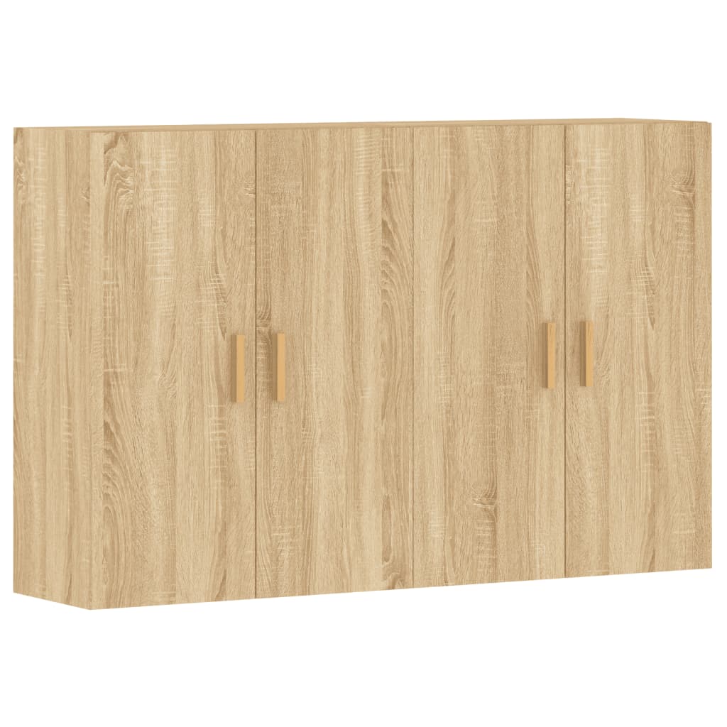 vidaXL Wall Mounted Cabinets 2 pcs Sonoma Oak Engineered Wood