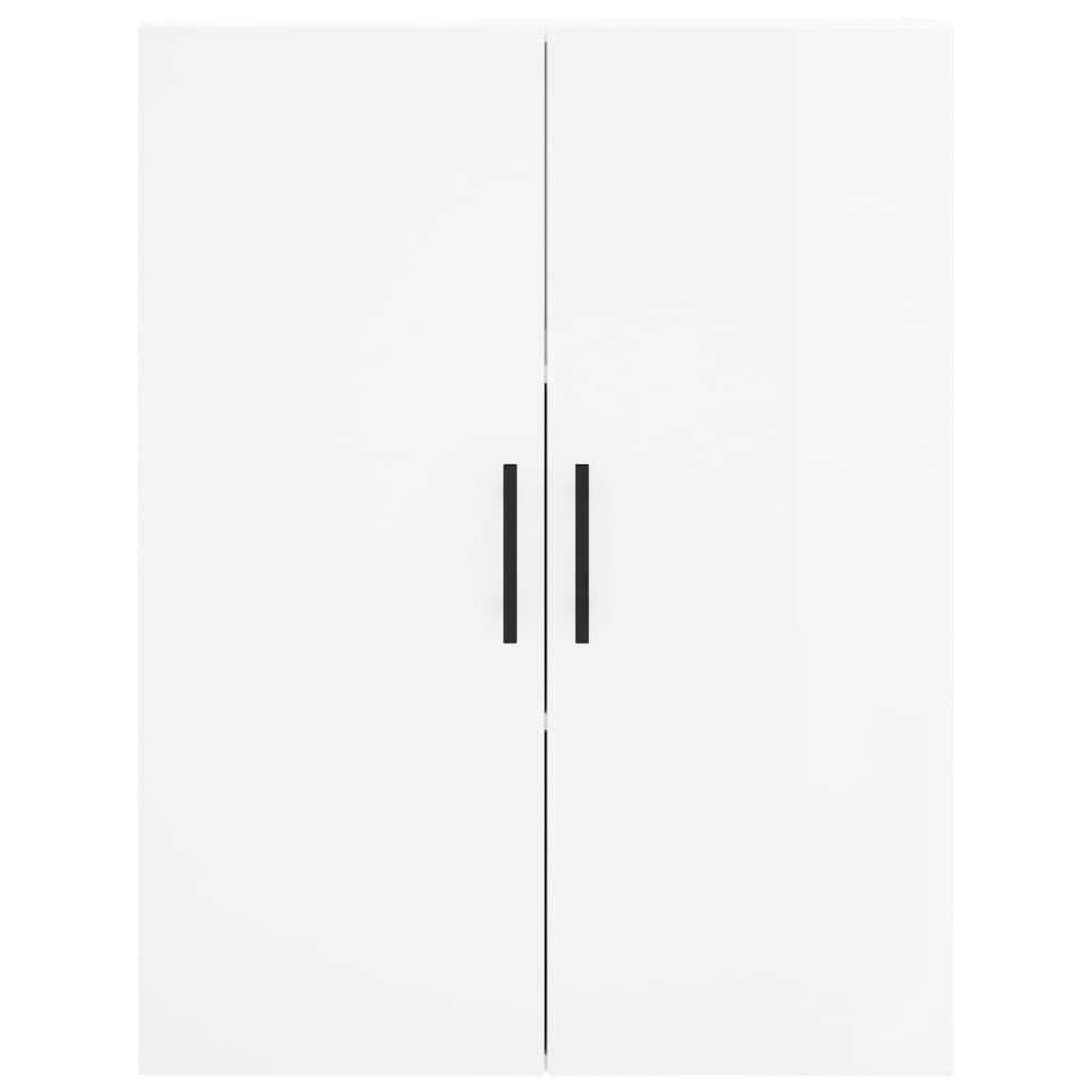 vidaXL Highboard High Gloss White 69.5x34x180 cm Engineered Wood