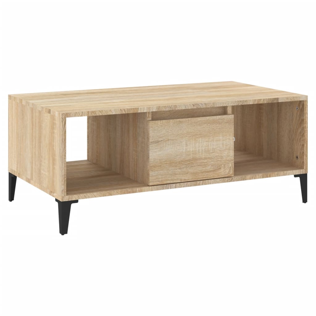 vidaXL Coffee Table Sonoma Oak 90x50x36.5 cm Engineered Wood