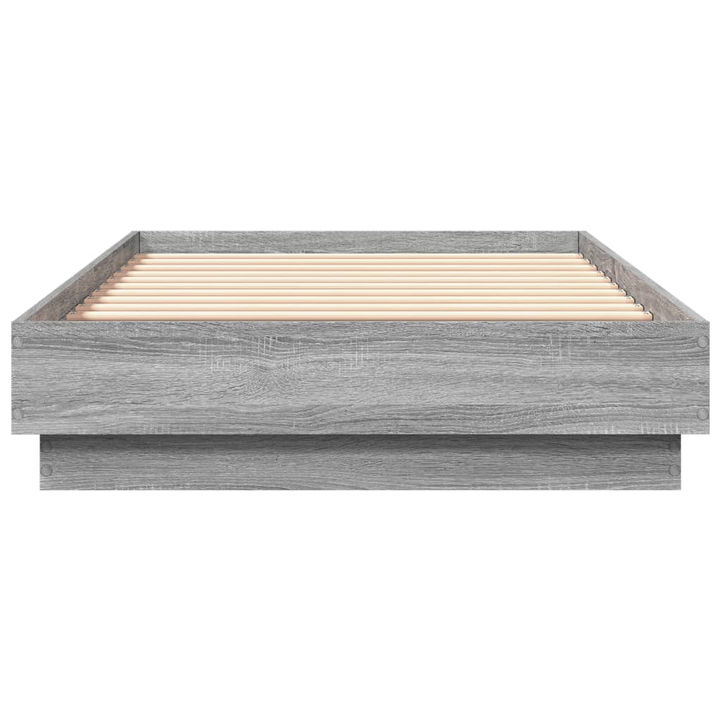 vidaXL Bed Frame Grey Sonoma 75x190 cm Engineered Wood