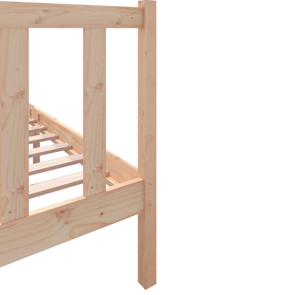 vidaXL Bed Frame without Mattress Solid Wood Pine Small Double