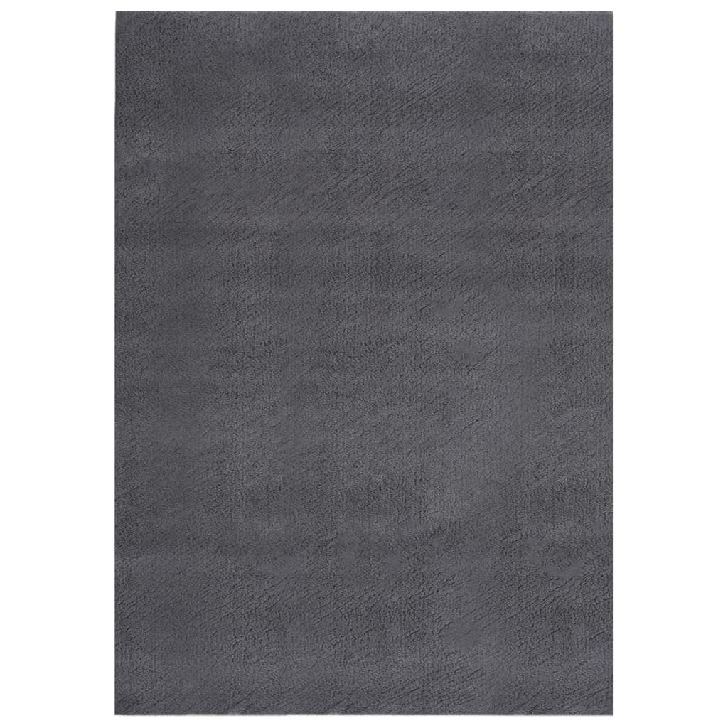 vidaXL Washable Rug Soft Shaggy 160x230 cm Anti Slip Anthracite