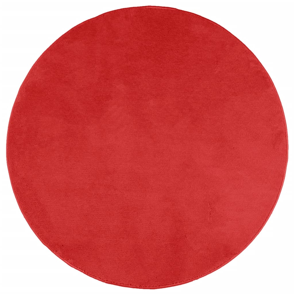 vidaXL Rug OVIEDO Short Pile Red Ø 100 cm