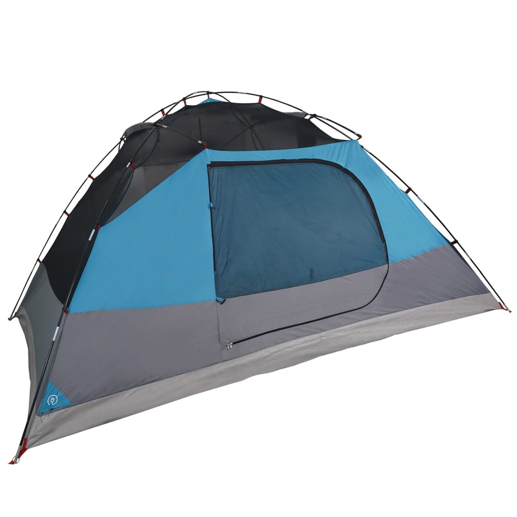 vidaXL Camping Tent Dome 4-Person Blue Waterproof