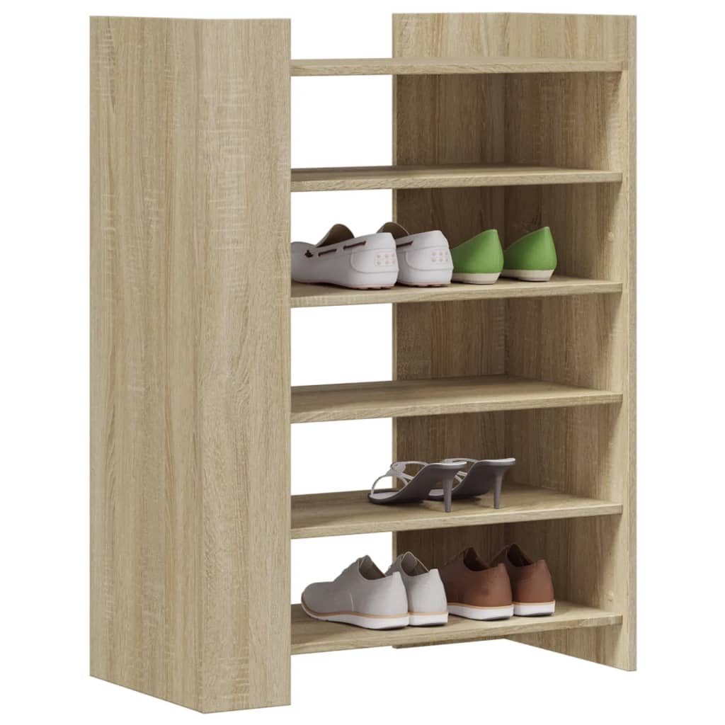 vidaXL Shoe Cabinet Sonoma Oak 74.5x37.5x100 cm Engineered Wood