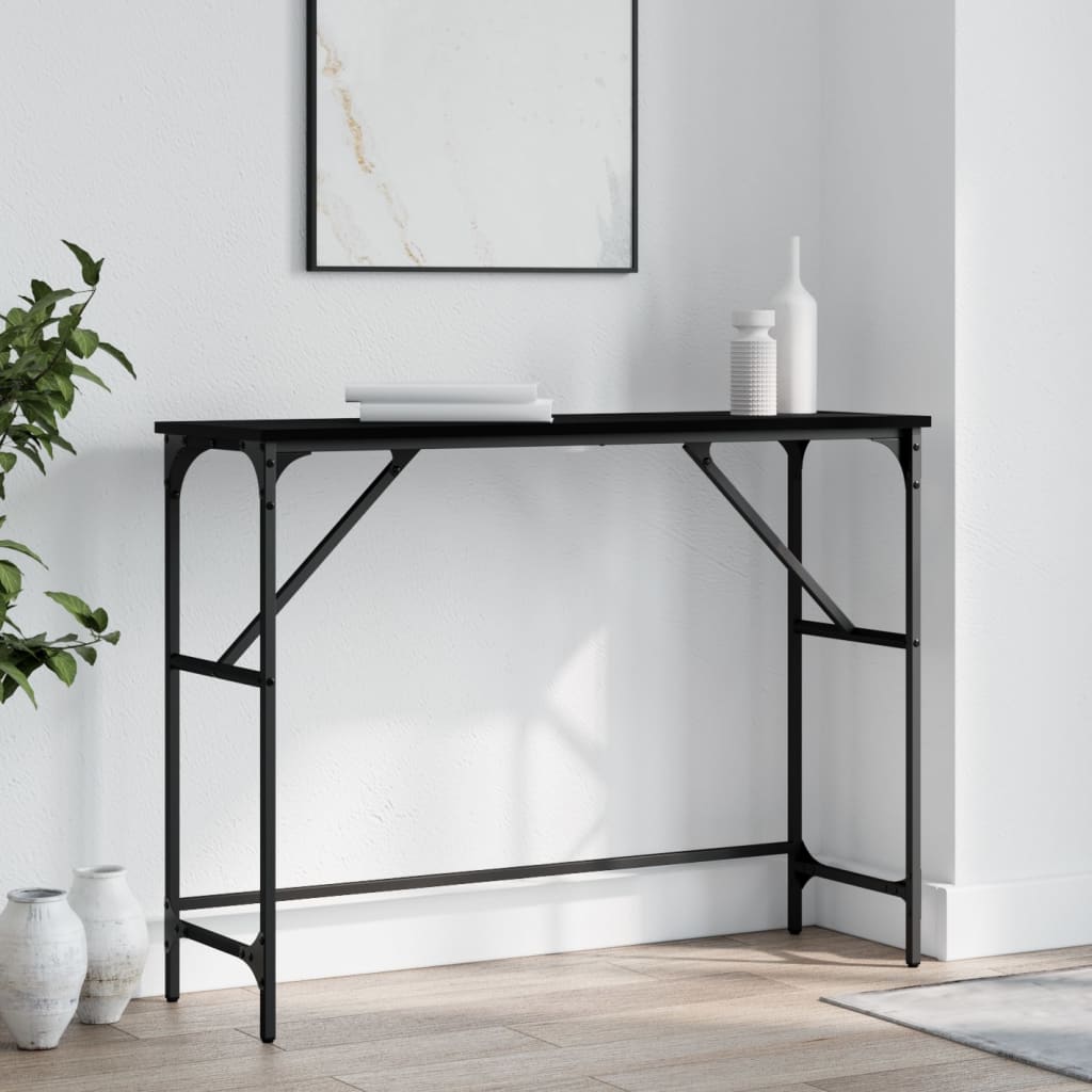 vidaXL Console Table Black 100x32x75 cm Engineered Wood