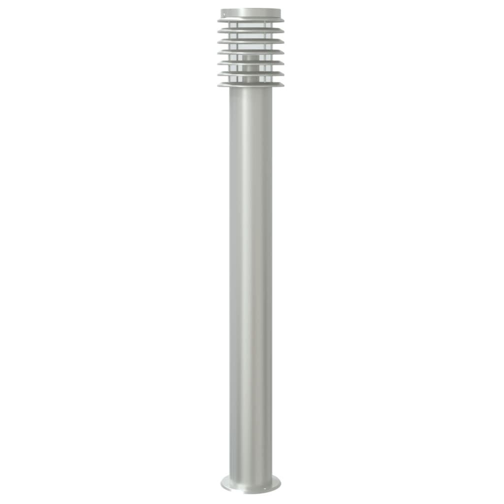 vidaXL Outdoor Floor Lamp with Sensor Silver 110cm Stainless Steel