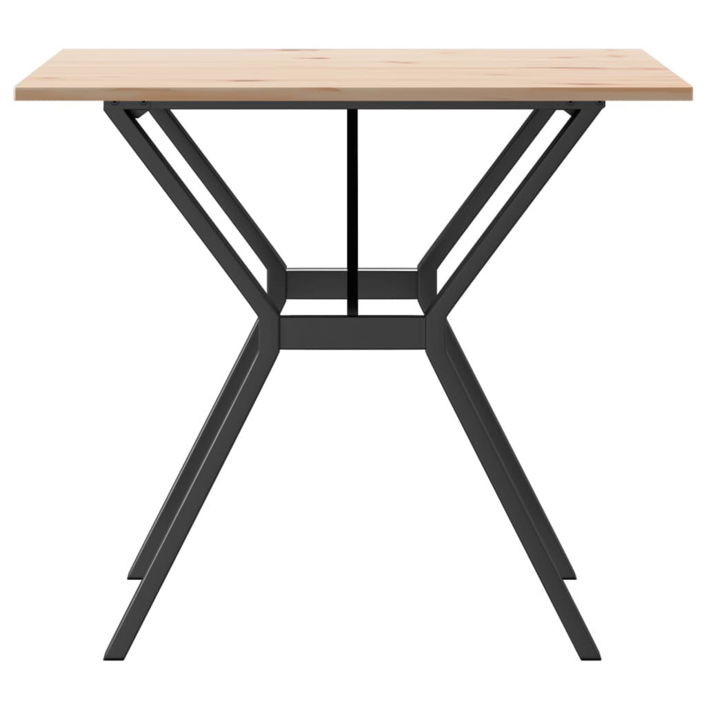 vidaXL Dining Table Y-Frame 90x90x75 cm Solid Wood Pine and Cast Iron