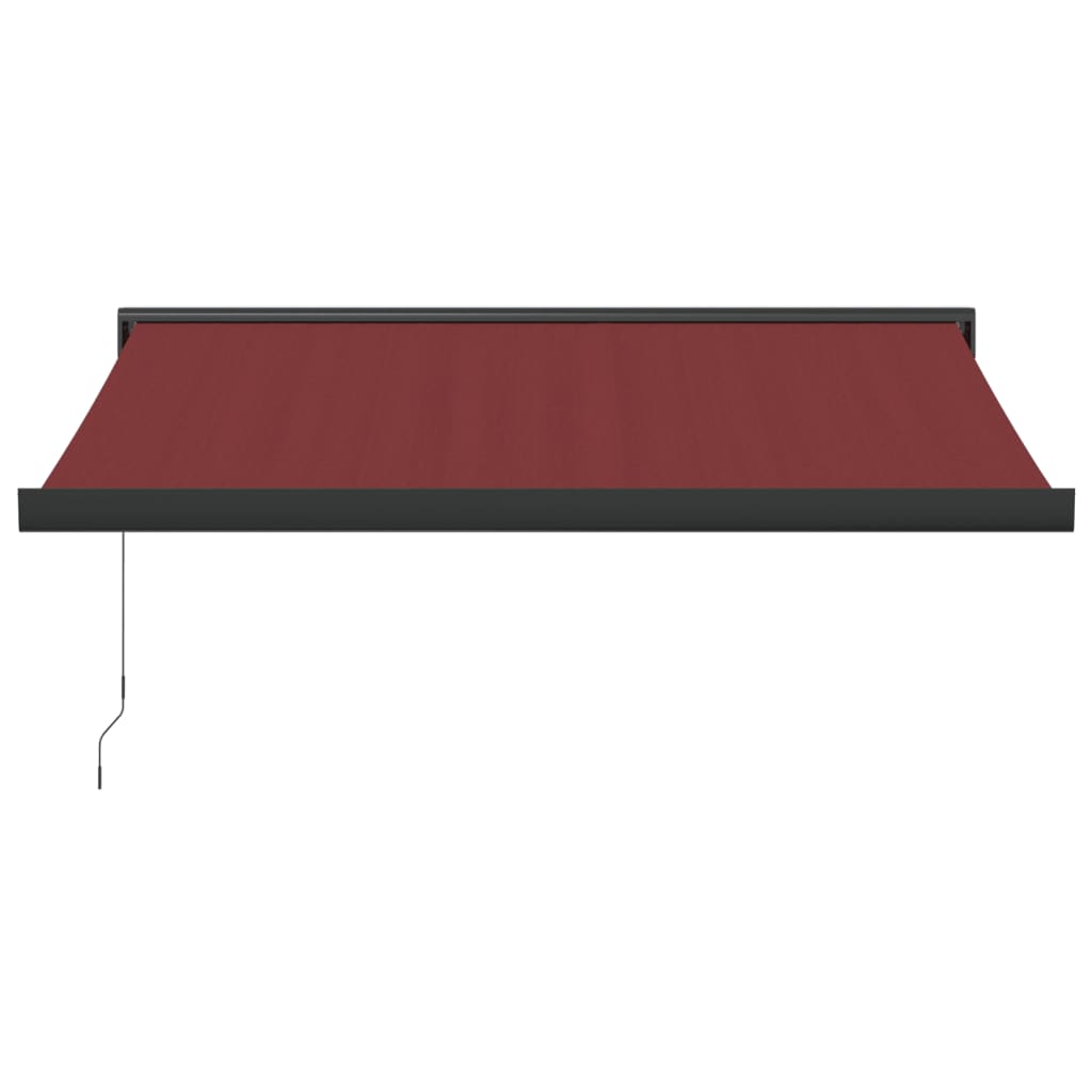 vidaXL Manual Retractable Awning Burgundy 300x250 cm