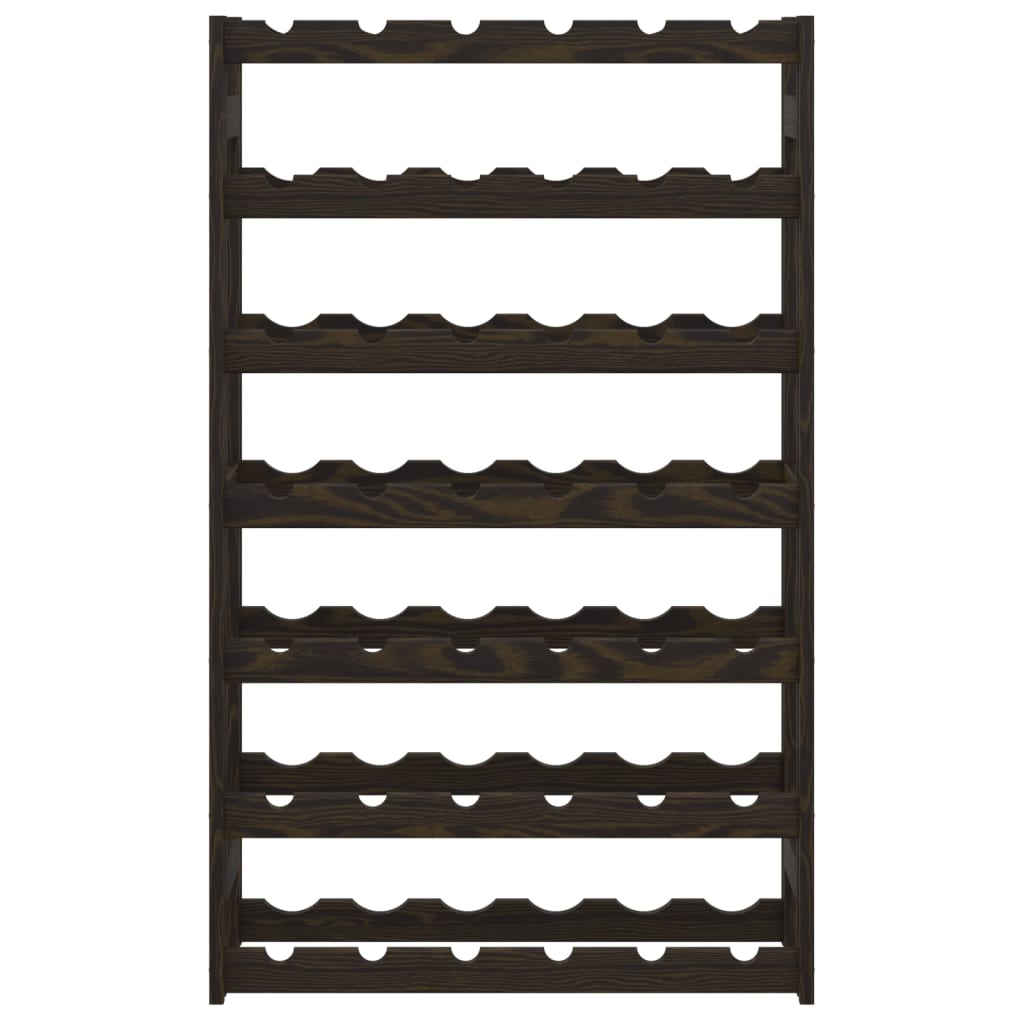 vidaXL Wine Rack for 42 Bottles Black Solid Wood Pine