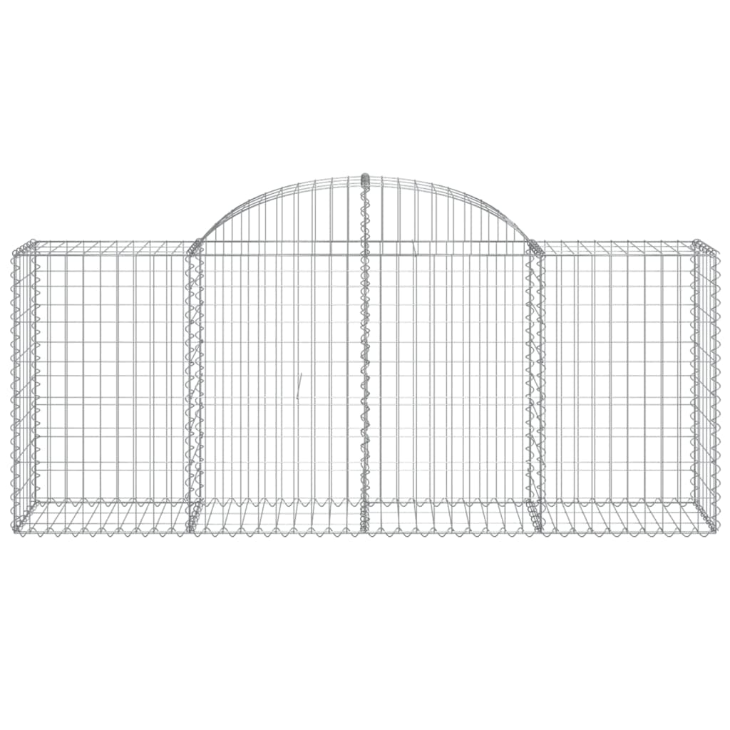 vidaXL Arched Gabion Baskets 40 pcs 200x50x80/100 cm Galvanised Iron