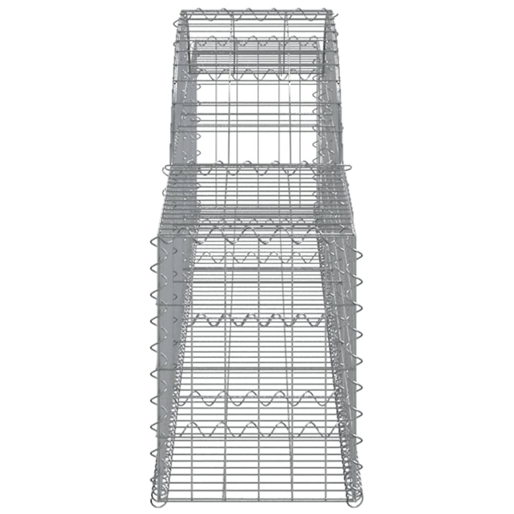 vidaXL Arched Gabion Baskets 12 pcs 300x30x40/60 cm Galvanised Iron