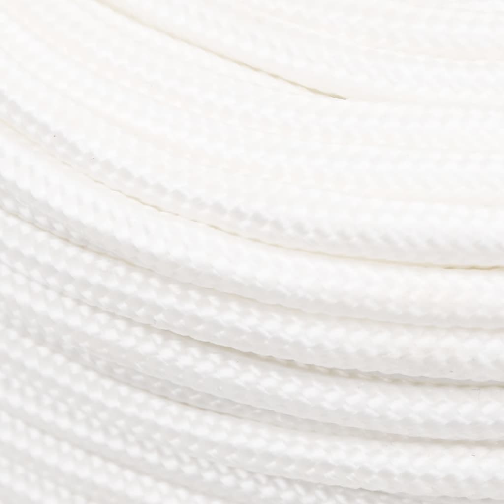 vidaXL Boat Rope Full White 6 mm 25 m Polypropylene