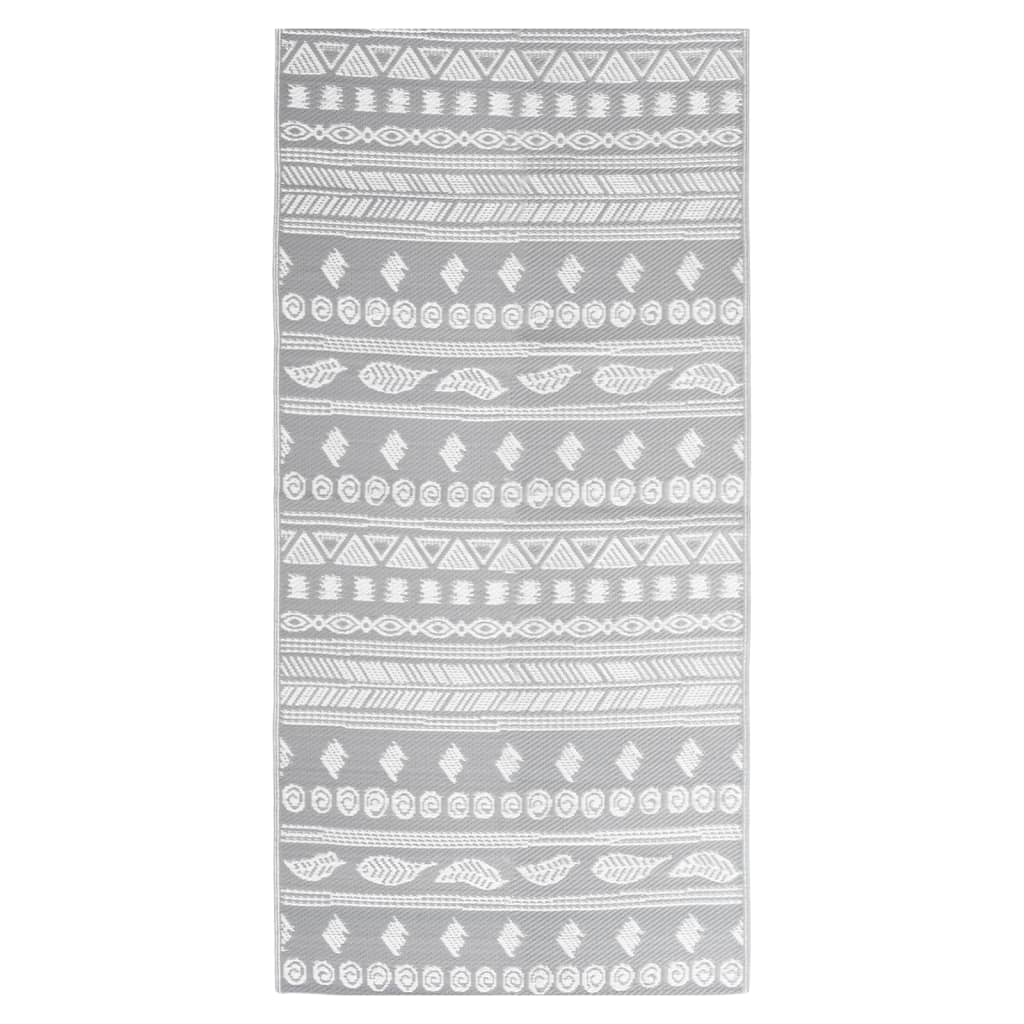 vidaXL Outdoor Rug Grey 80x150 cm PP