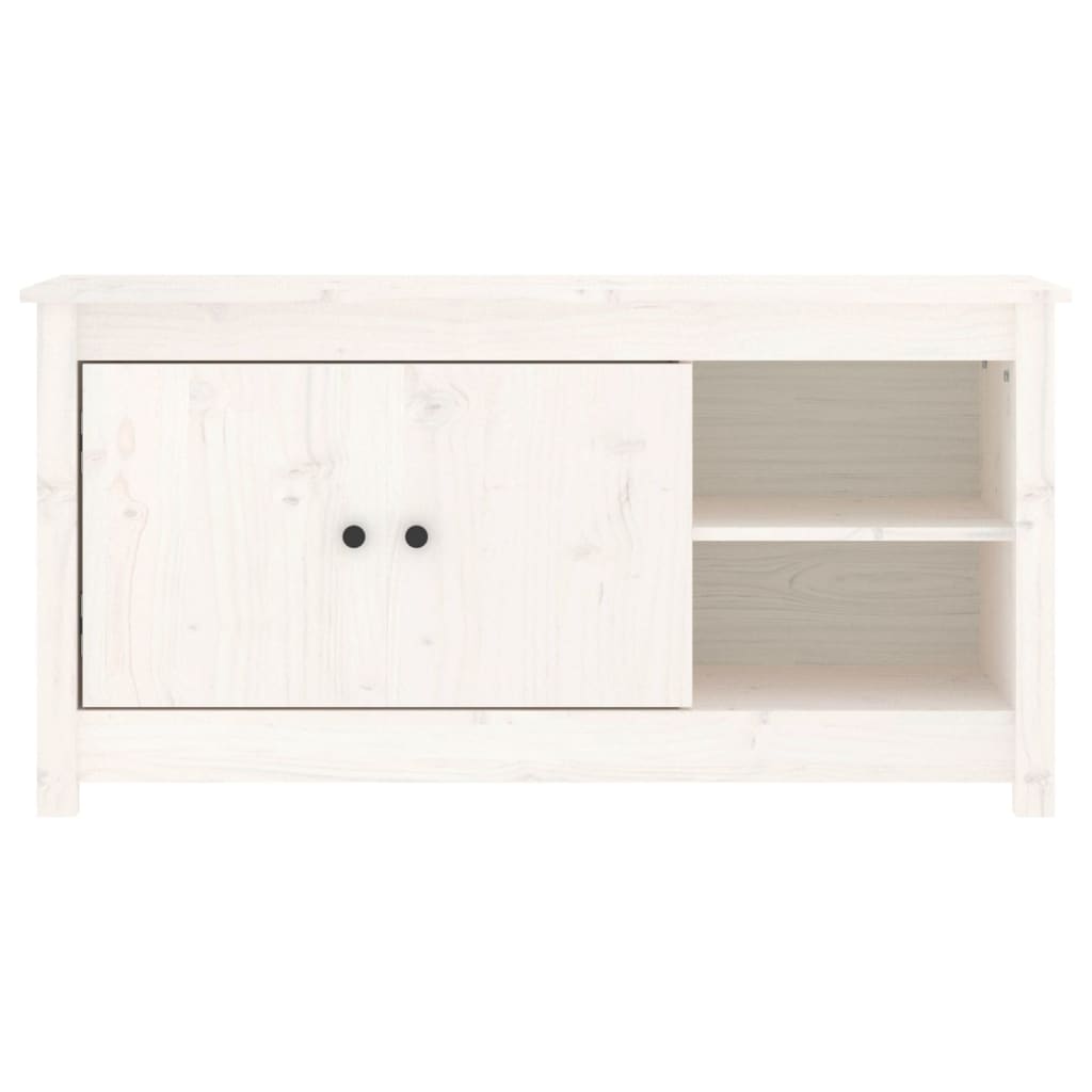 vidaXL TV Cabinet White 103x36.5x52 cm Solid Wood Pine