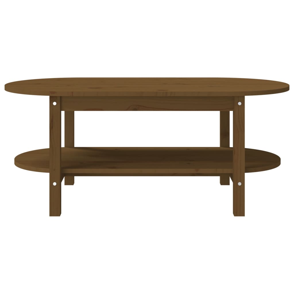 vidaXL Coffee Table Honey Brown 110x55x45 cm Solid Wood Pine