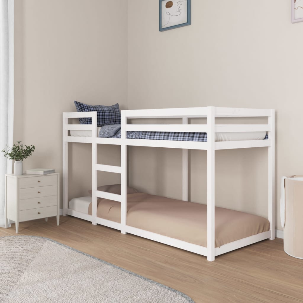 vidaXL Bunk Bed without Mattress White 80x200 cm Solid Wood Pine