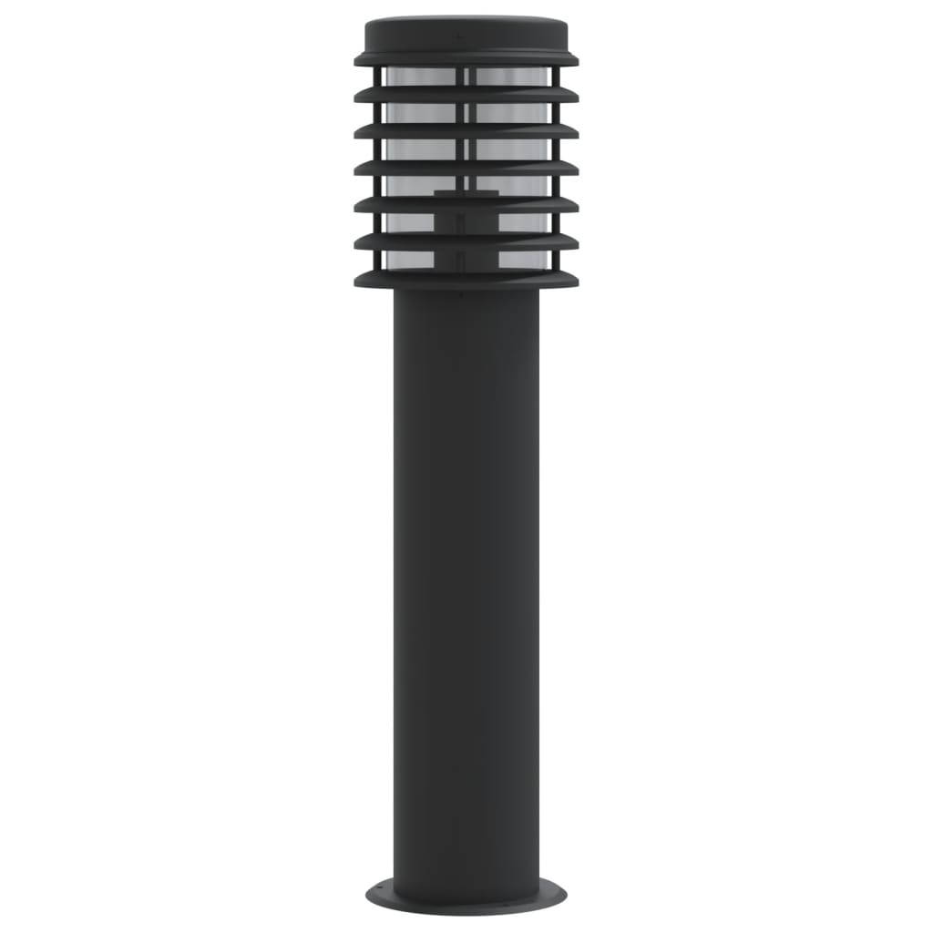 vidaXL Outdoor Floor Lamp Black 60 cm Stainless Steel