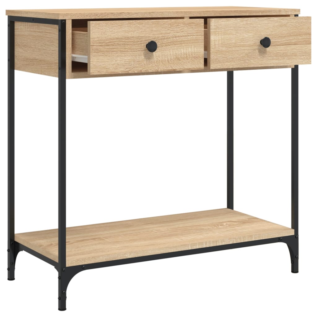 vidaXL Console Table Sonoma Oak 75x34.5x75 cm Engineered Wood