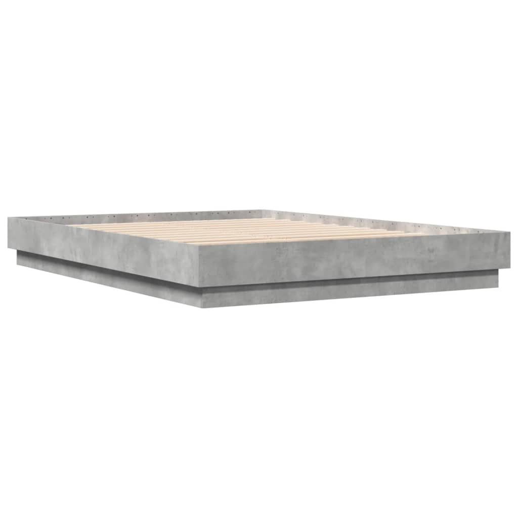 vidaXL Bed Frame without Mattress Concrete Grey 160x200 cm