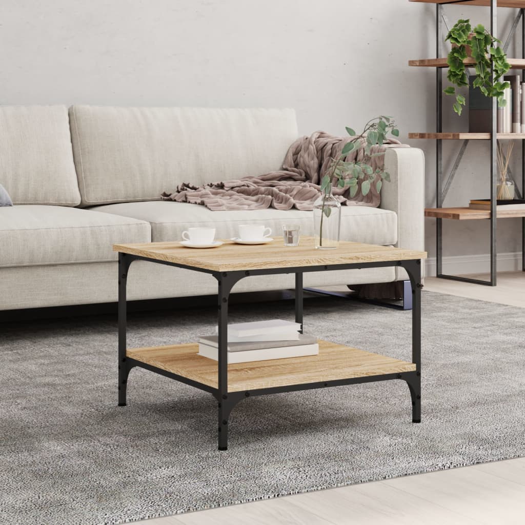 vidaXL Coffee Table Sonoma Oak 55x55x40 cm Engineered Wood