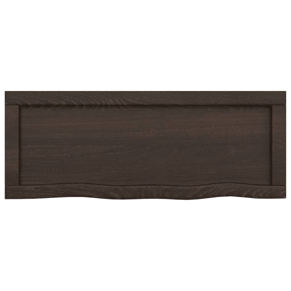 vidaXL Bathroom Countertop Dark Brown 80x30x(2-6) cm Treated Solid Wood