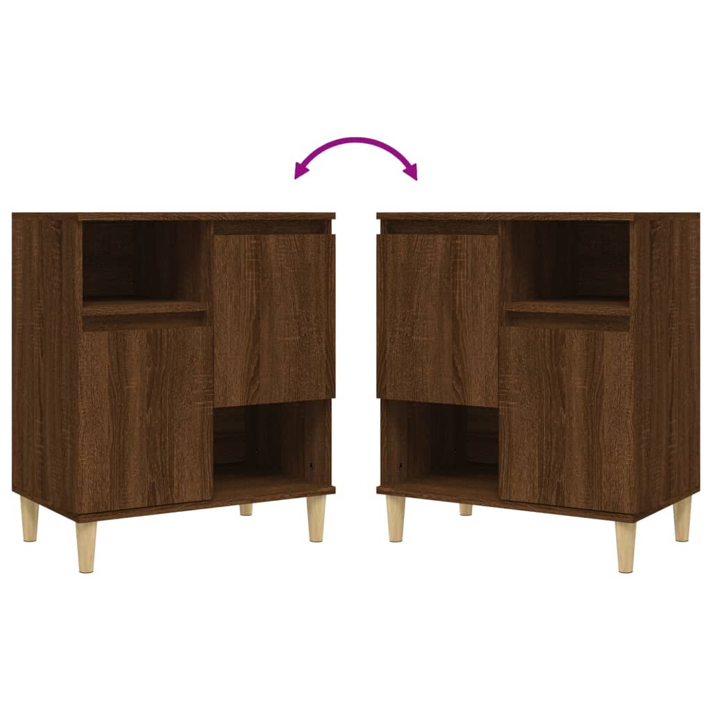 vidaXL Sideboards 3 pcs Brown Oak 60x35x70 cm Engineered Wood