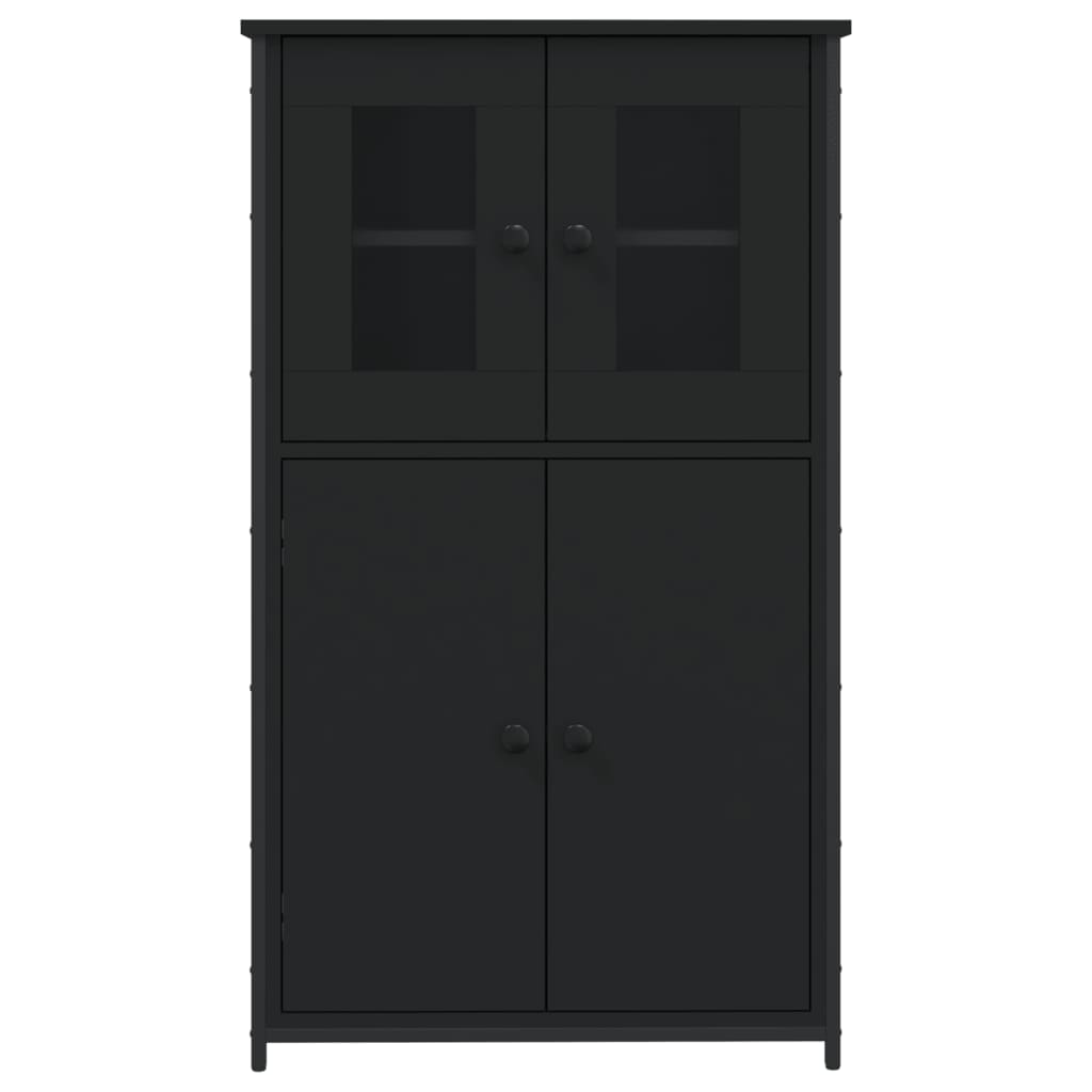 vidaXL Highboard Black 62x32x106.5 cm Engineered Wood