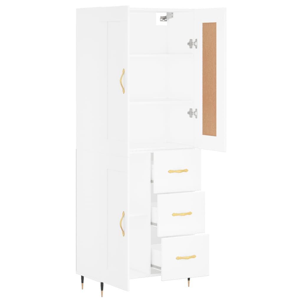 vidaXL Highboard White 69.5x34x180 cm Engineered Wood