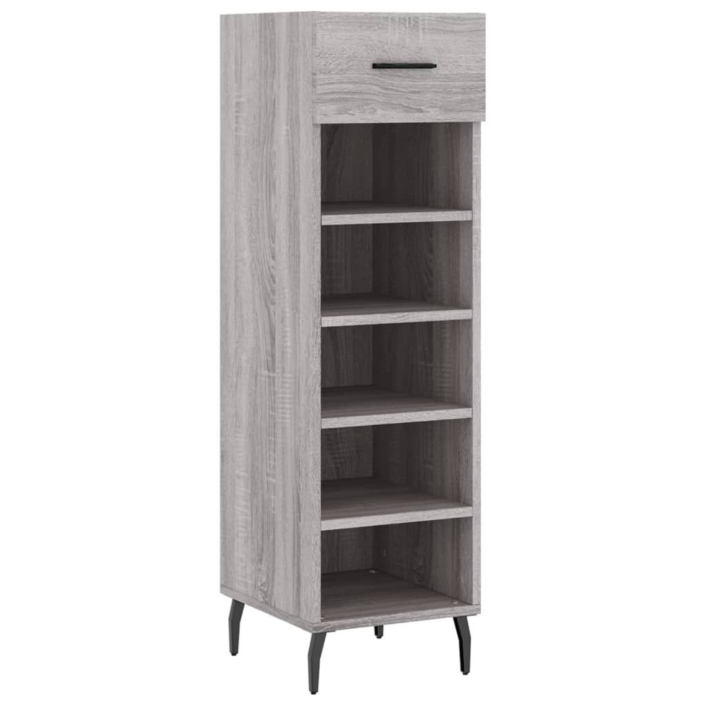 vidaXL Shoe Cabinet Grey Sonoma 30x35x105 cm Engineered Wood