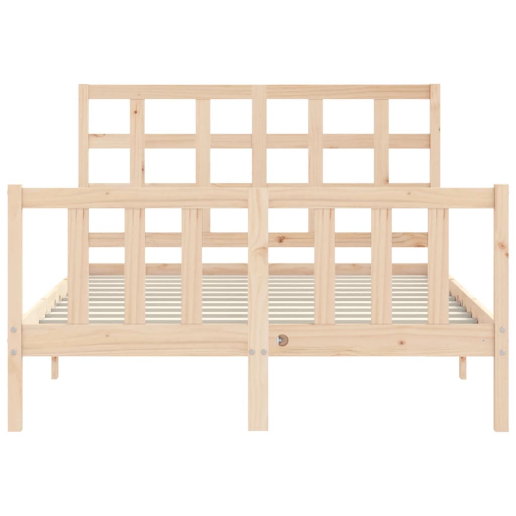 vidaXL Bed Frame without Mattress Double Solid Wood Pine