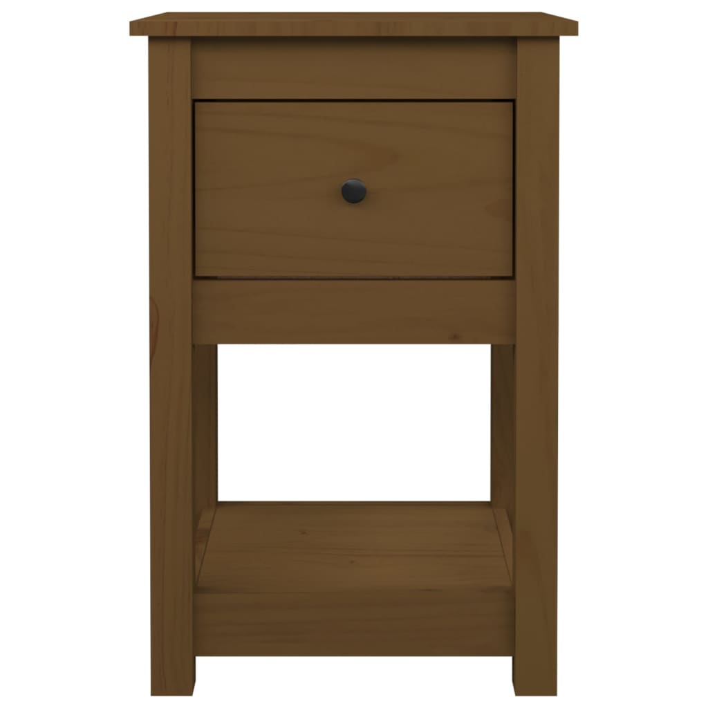 vidaXL Bedside Cabinet Honey Brown 40x35x61.5 cm Solid Wood Pine