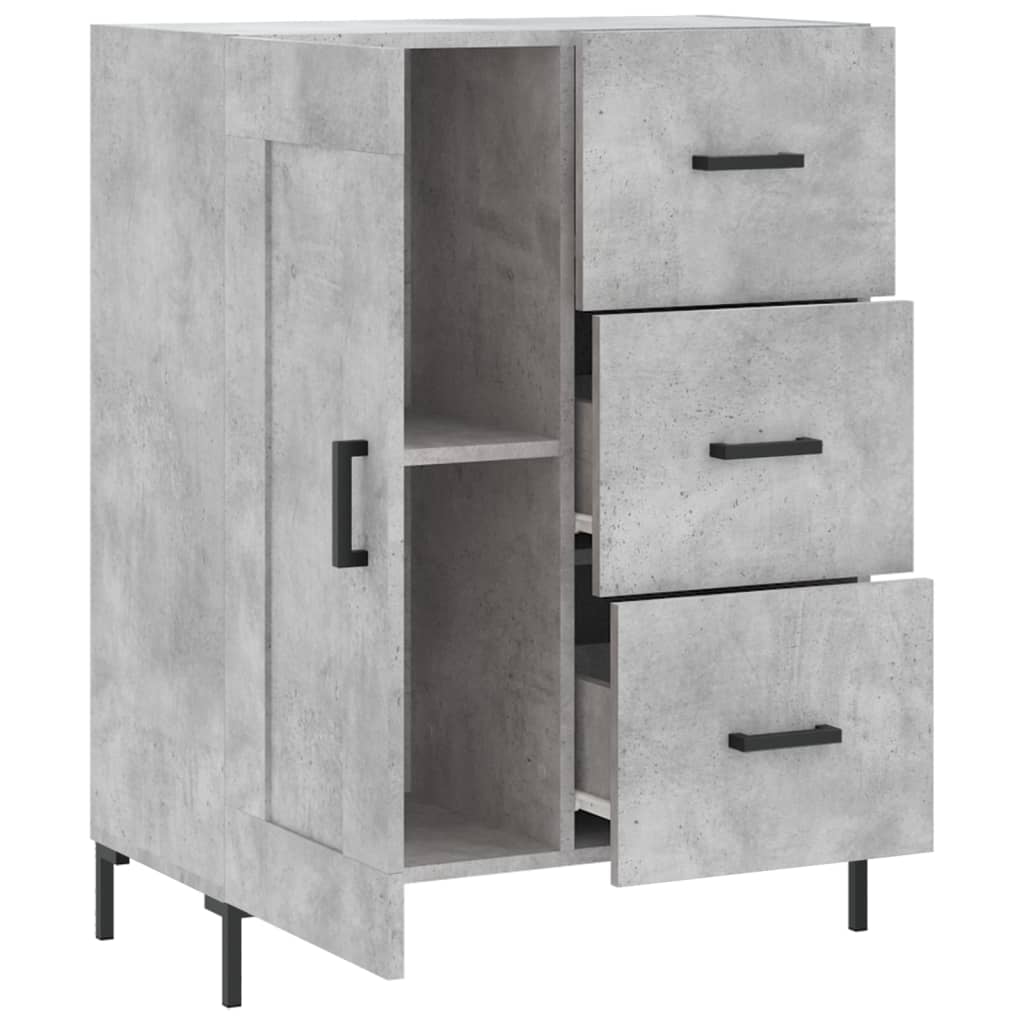 vidaXL Sideboard Concrete Grey 69.5x34x90 cm Engineered Wood