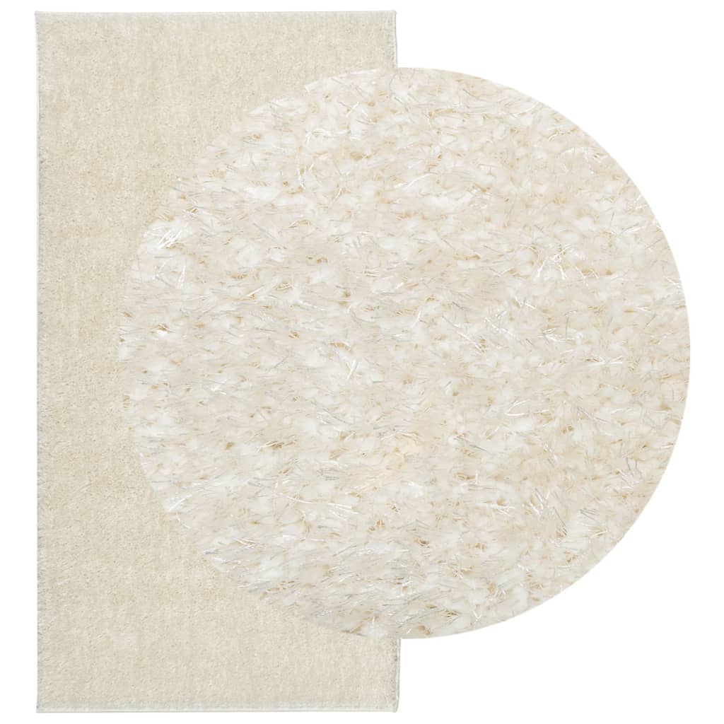 vidaXL Rug ISTAN High Pile Shiny Look Cream 100x200 cm