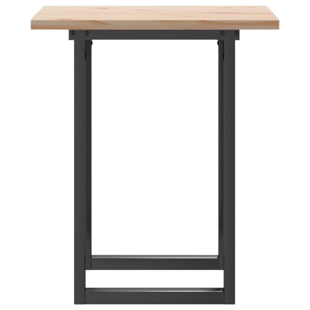 vidaXL Dining Table O-Frame 70x70x75.5 cm Solid Wood Pine and Cast Iron