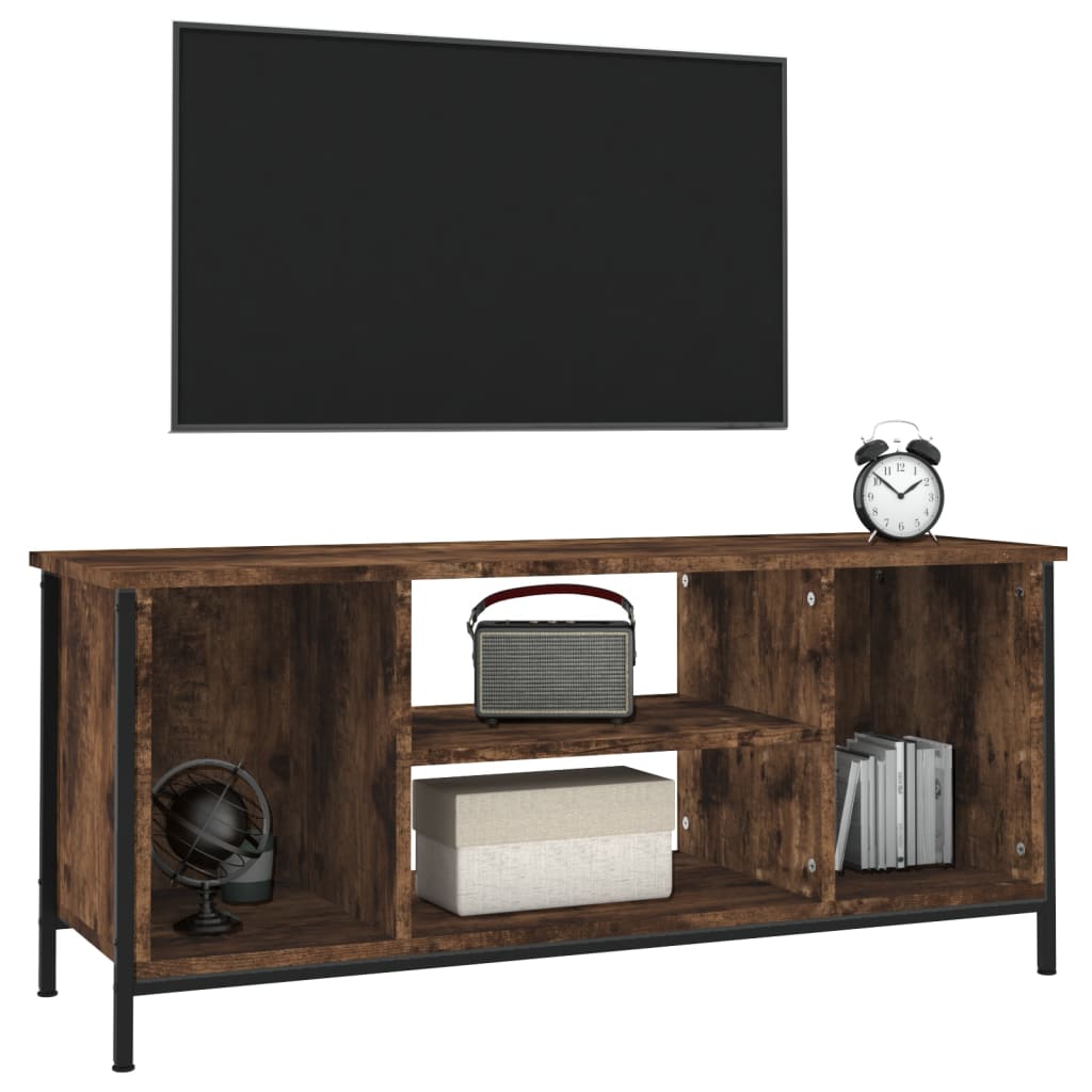 vidaXL TV Cabinet Smoked Oak 102x35x45 cm Engineered Wood