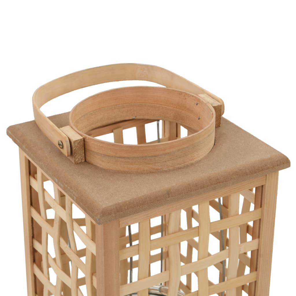 vidaXL Hanging Candle Lantern Holder Bamboo Natural