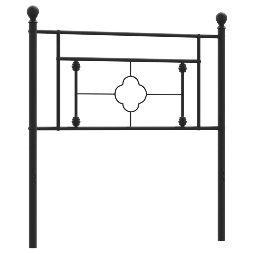 vidaXL Metal Headboard Black 100 cm