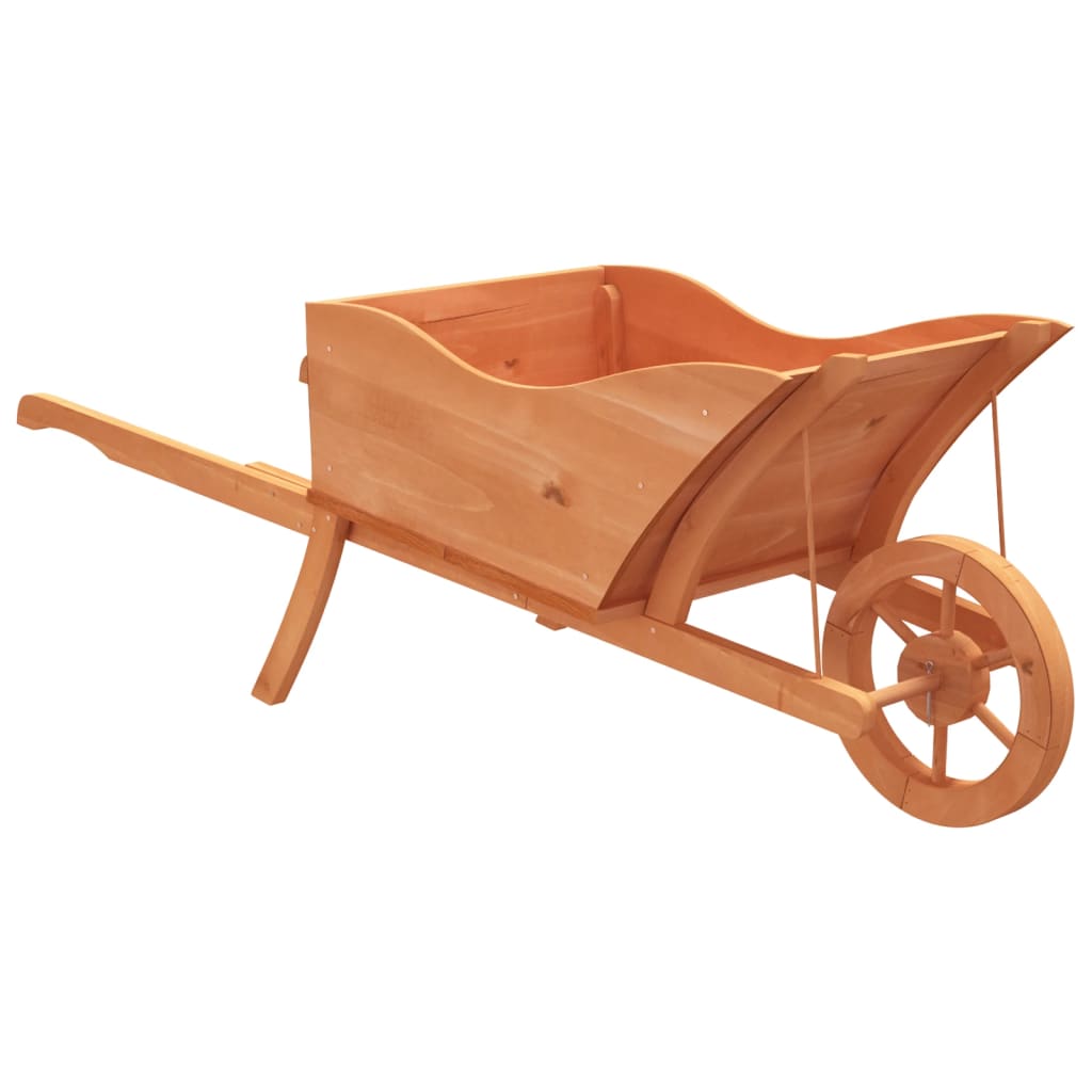 vidaXL Wheelbarrow Planter 128x45.5x43 cm Solid Wood Fir