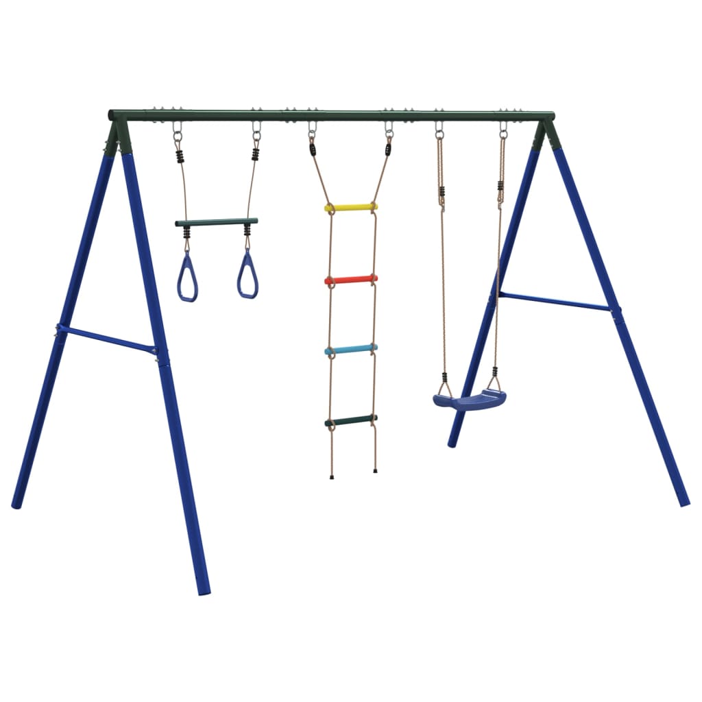 vidaXL Outdoor Swing Set with Swing, Trapeze, Ladder