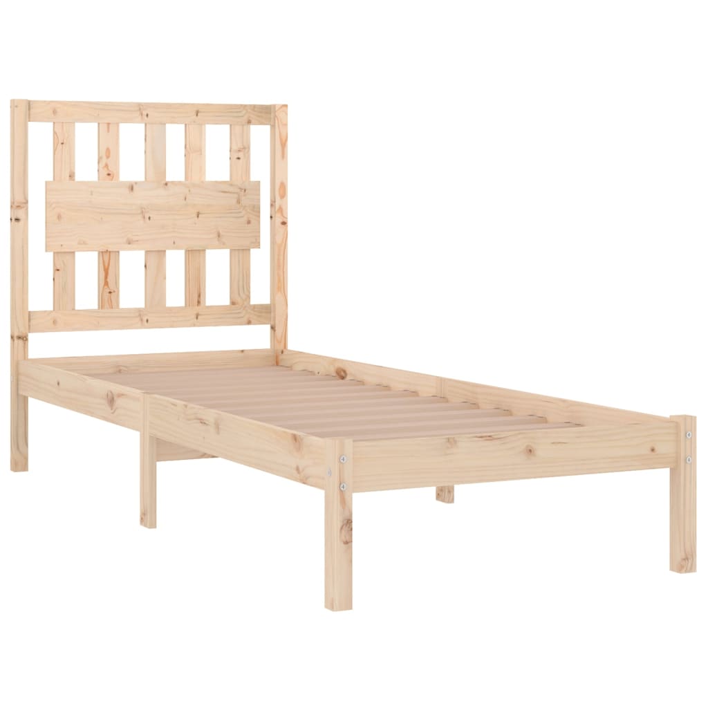 vidaXL Bed Frame without Mattress Solid Wood Single