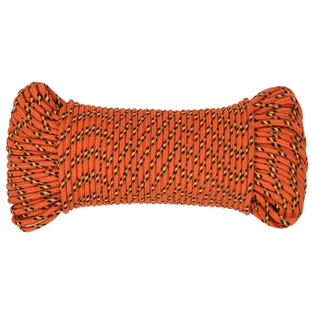 vidaXL Boat Rope Orange 5 mm 250 m Polypropylene