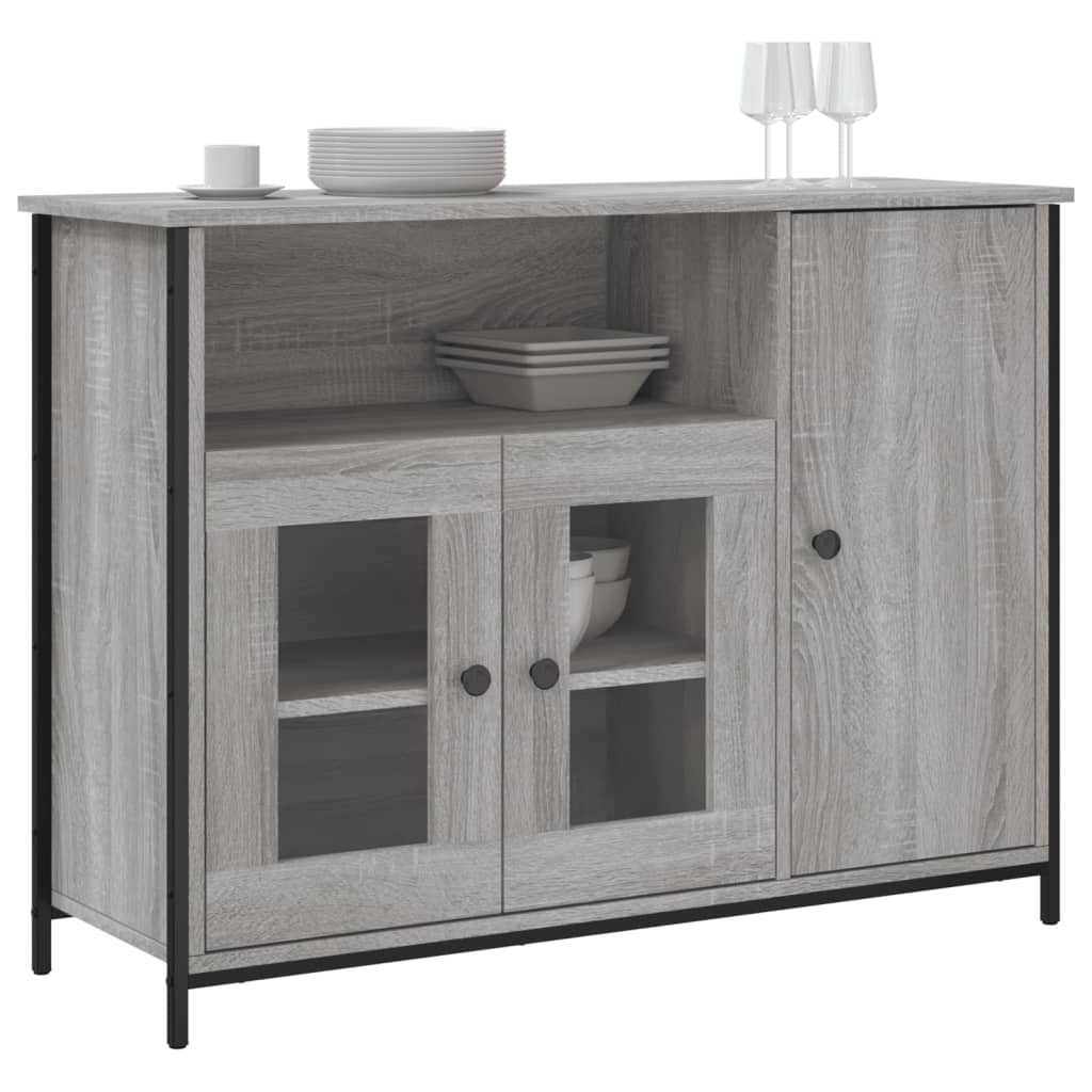 vidaXL Sideboard Grey Sonoma 100x35x75 cm Engineered Wood