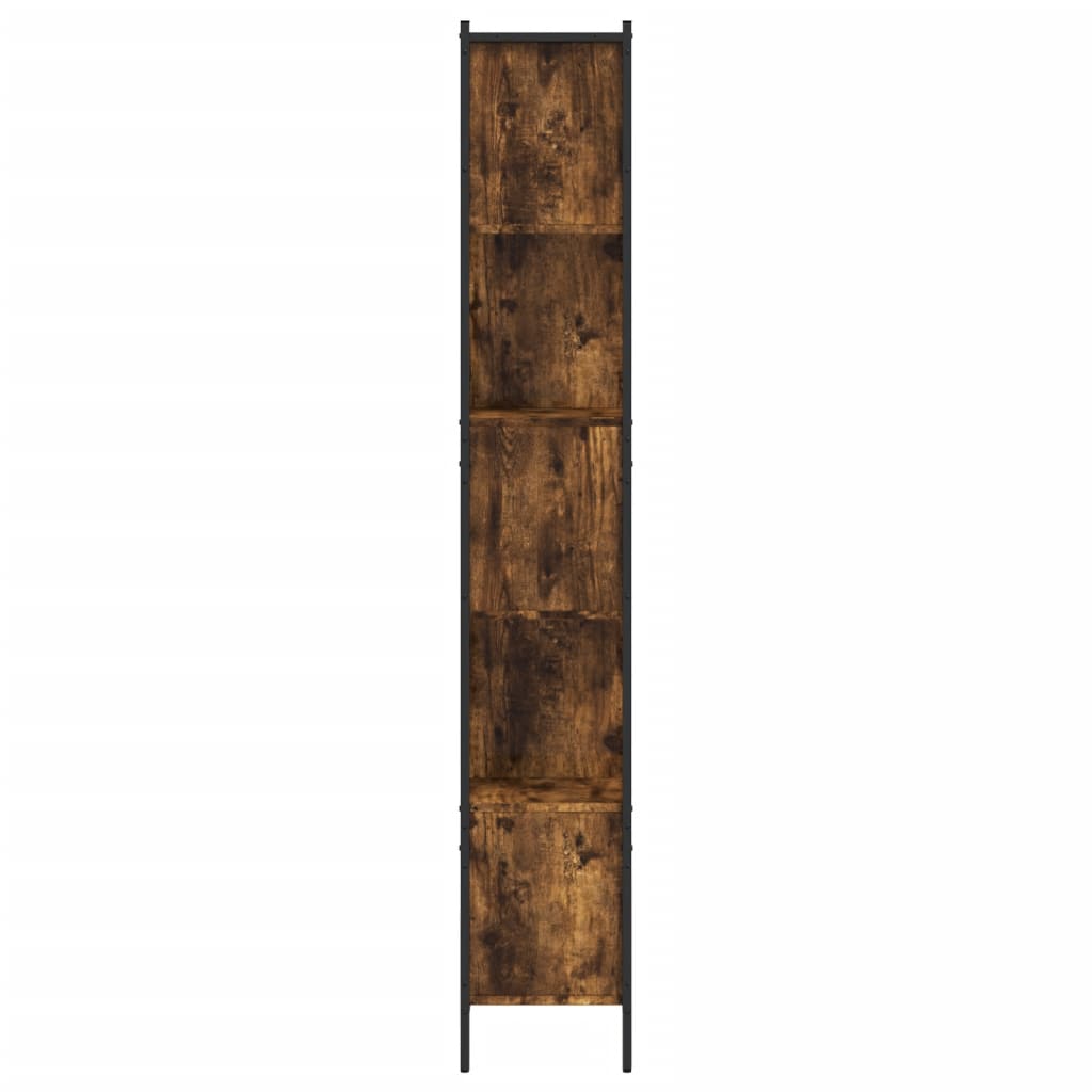 vidaXL Bookcase Smoked Oak 102x28x172 cm Engineered Wood