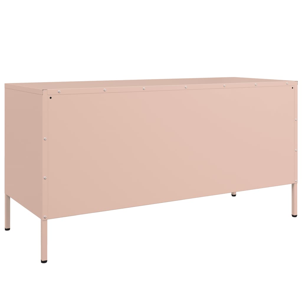 vidaXL TV Cabinet Pink 100.5x39x50.5 cm Steel