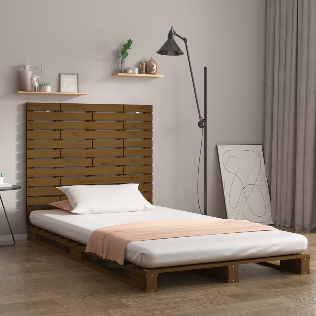 vidaXL Wall Headboard Honey Brown 96x3x91.5 cm Solid Wood Pine