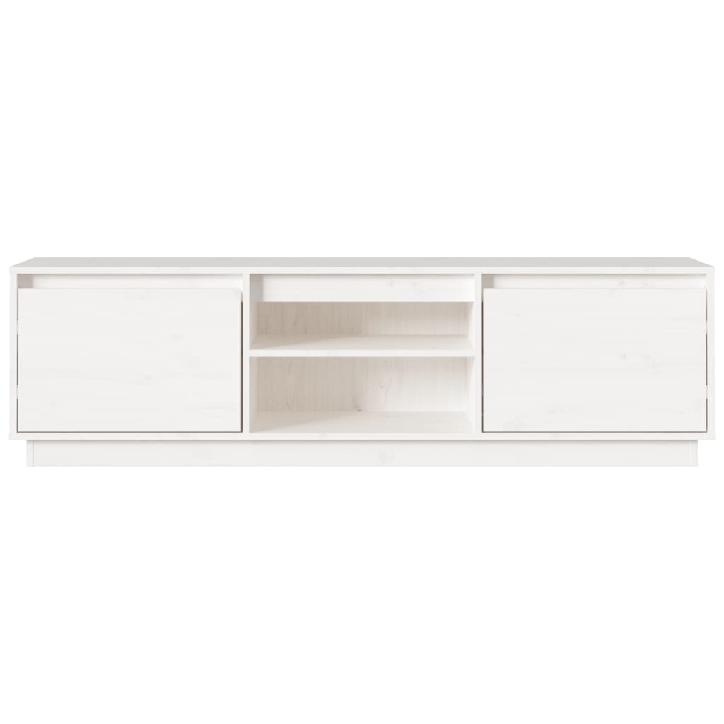 vidaXL TV Cabinet White 140x35x40 cm Solid Wood Pine